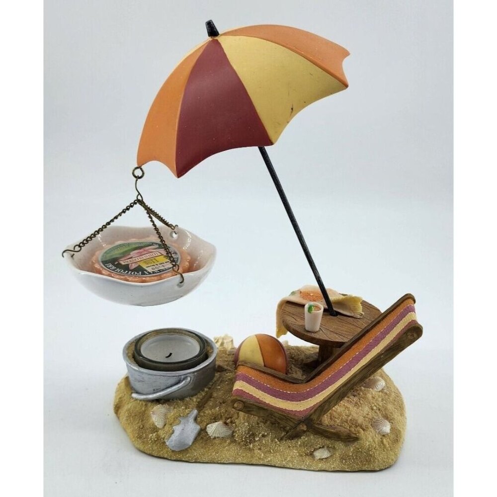 Yankee Candle Striped Beach Umbrella Chair Hanging Tart Burner Warmer‎ #1091722